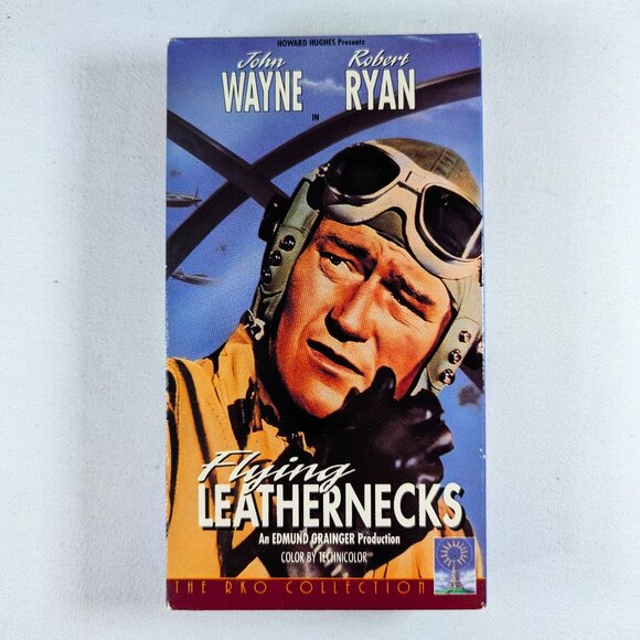 3/$15 FLYING LEATHERNECKS (1951) vintage VHS tape with John Wayne, Robert Ryan - Picture 1 of 4
